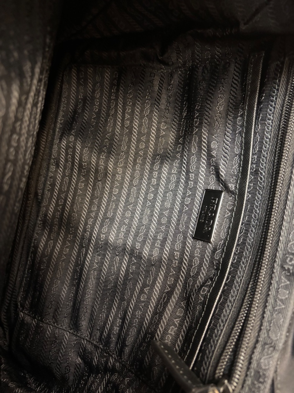 Prada Black Re-Nylon Medium Backpack with Detachable Pouch & Dustbag - Picture 5 of 10